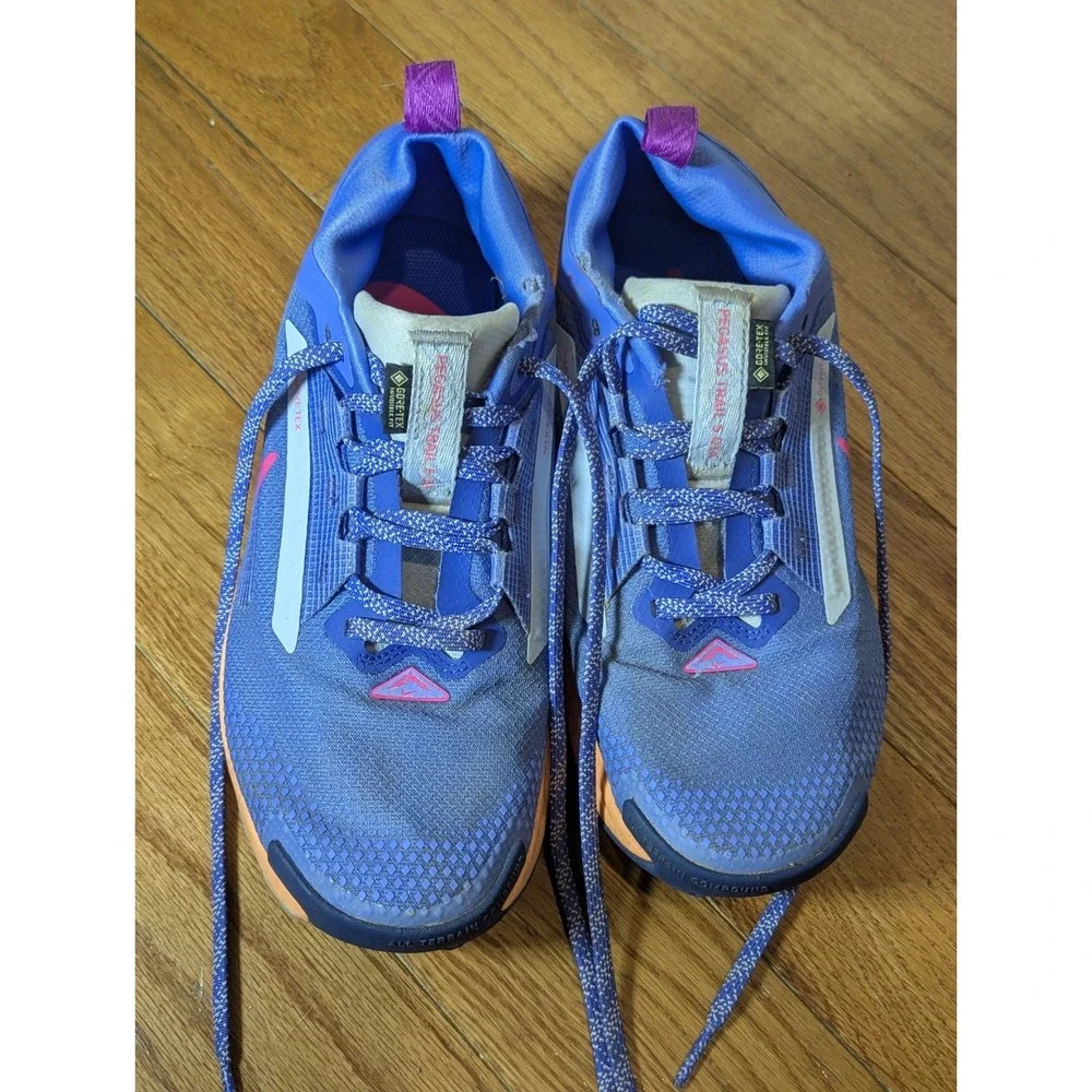 Gorpcore Nike Pegasus Trail 5 GTX Gore-Tex Running Shoes Women's 8 Blue